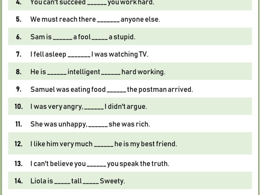 Grammar Exercises For Esl Students