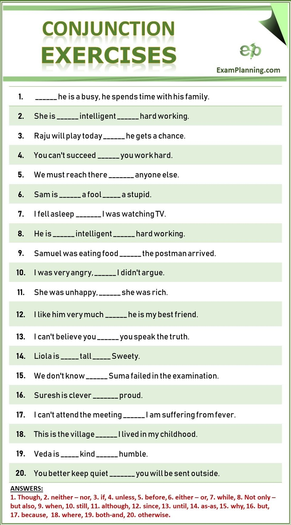 Grammar Exercises For Esl Students