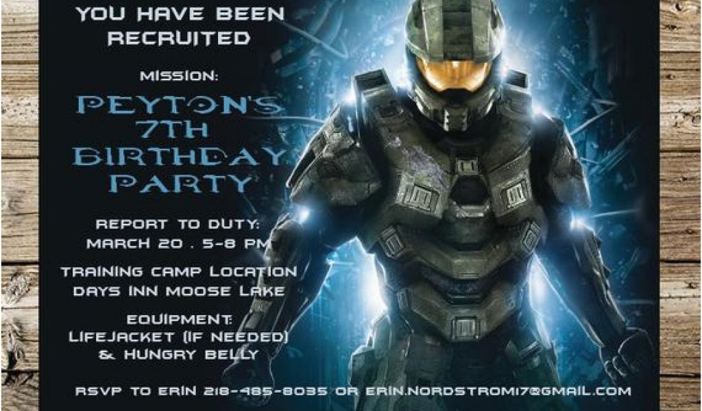 Halo Birthday Invitations Free Halo Inspired Birthday Party Invitation 