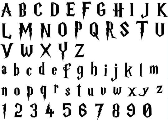 Harry Potter Font Stencil Printable