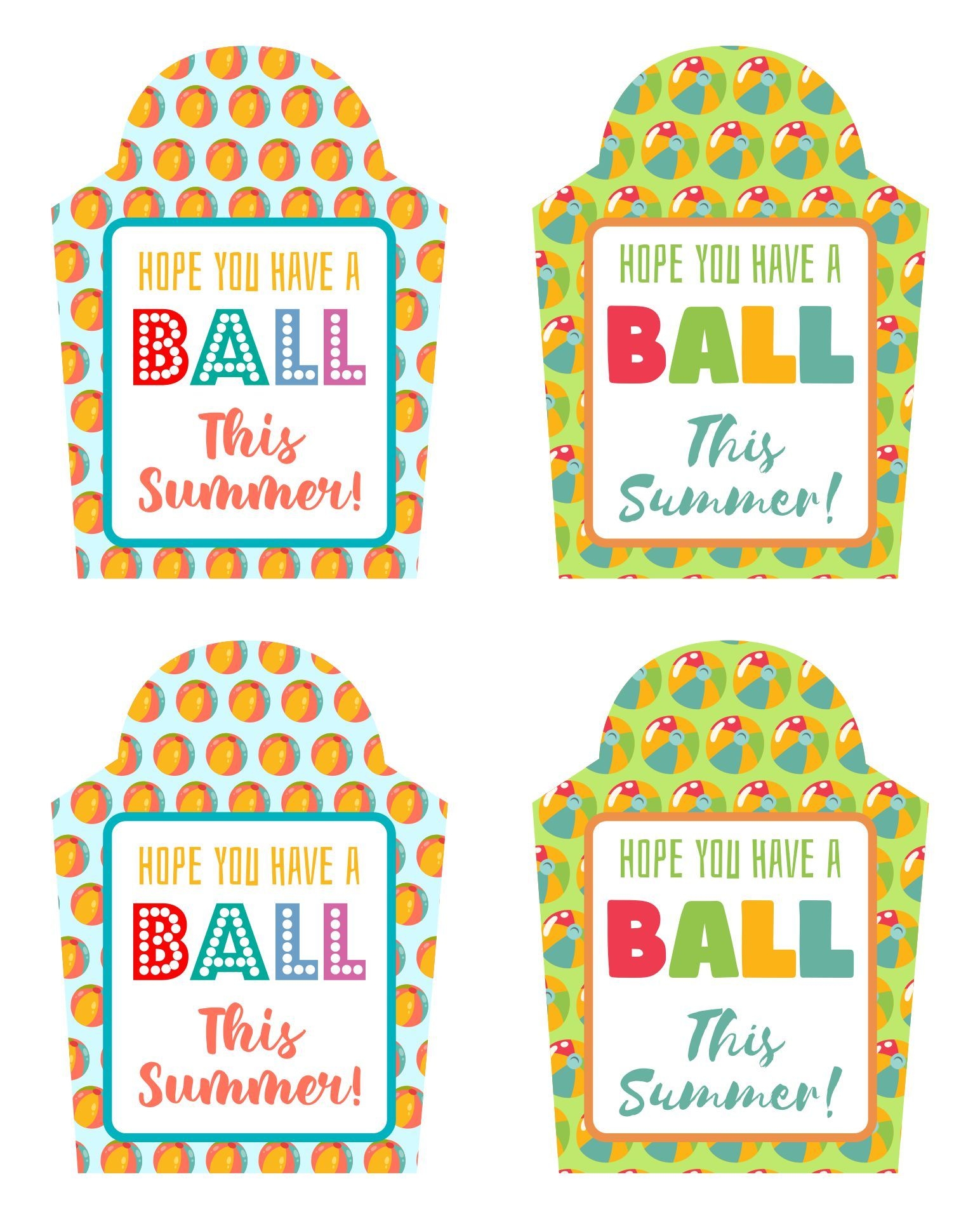 Have A Ball This Summer Gift Tags Free Printable Artofit