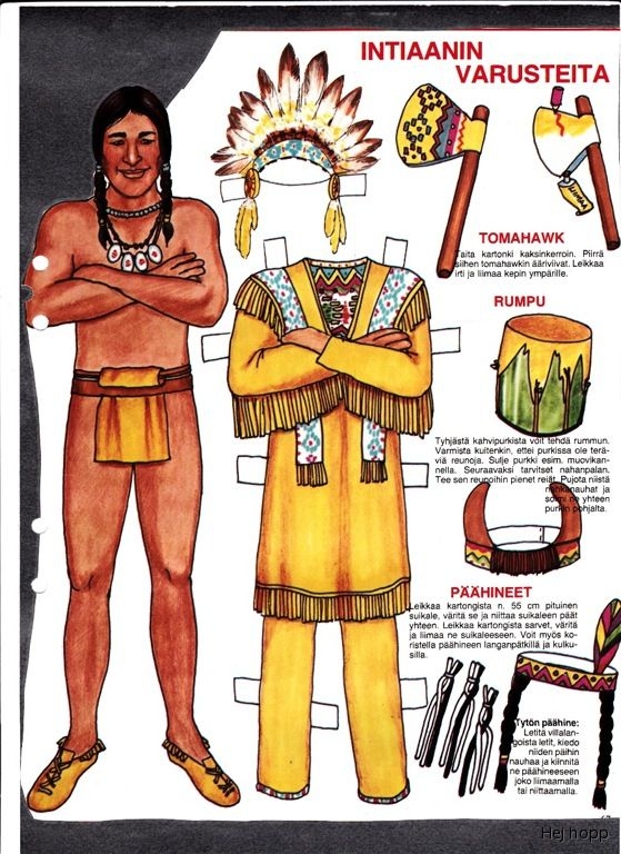 Indianer Paper Doll House Paper Dolls Book Vintage Paper Dolls Paper 