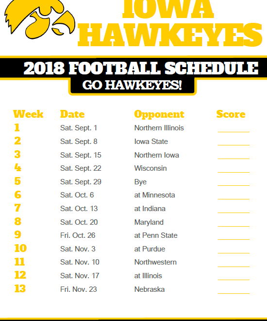 Iowa Hawkeyes Football Schedule 2025 Espn Milla McLeod