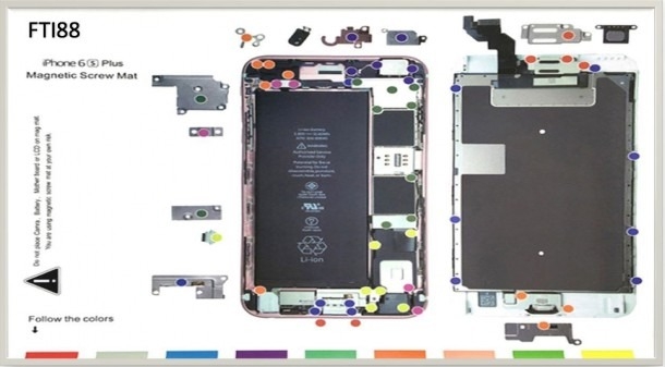 Iphone 6s Plus 5 5 Magnetic Screw Chart Mat Repair Guide Pad Tool 
