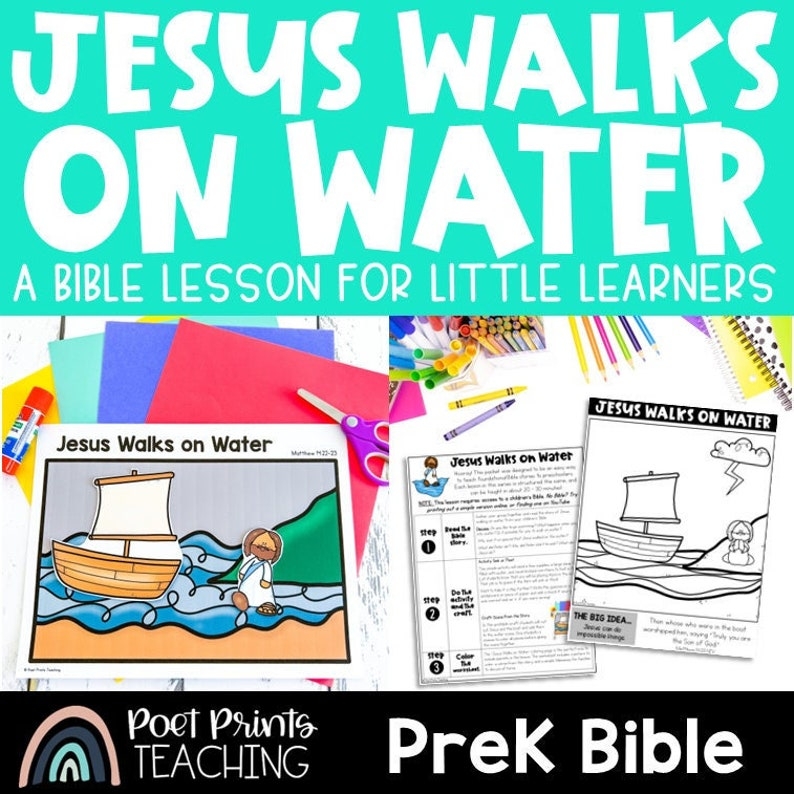 Jesus Walks On Water Printable Bible Craft And Lesson About Miracles 