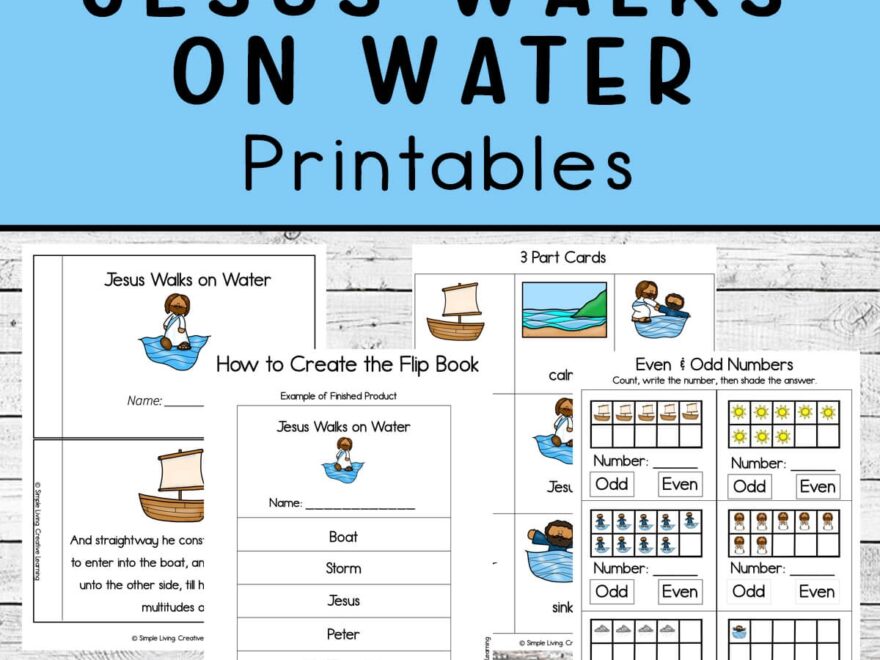 Jesus Walks On Water Printables Simple Living Creative Learning