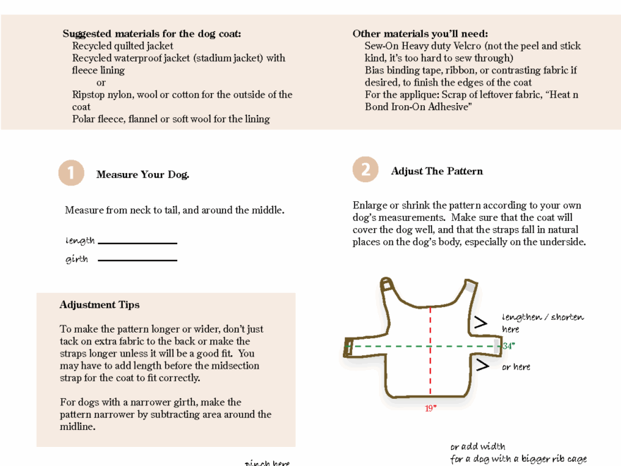 Large Dog Coat Sewing Patterns Free Printable Printable Templates