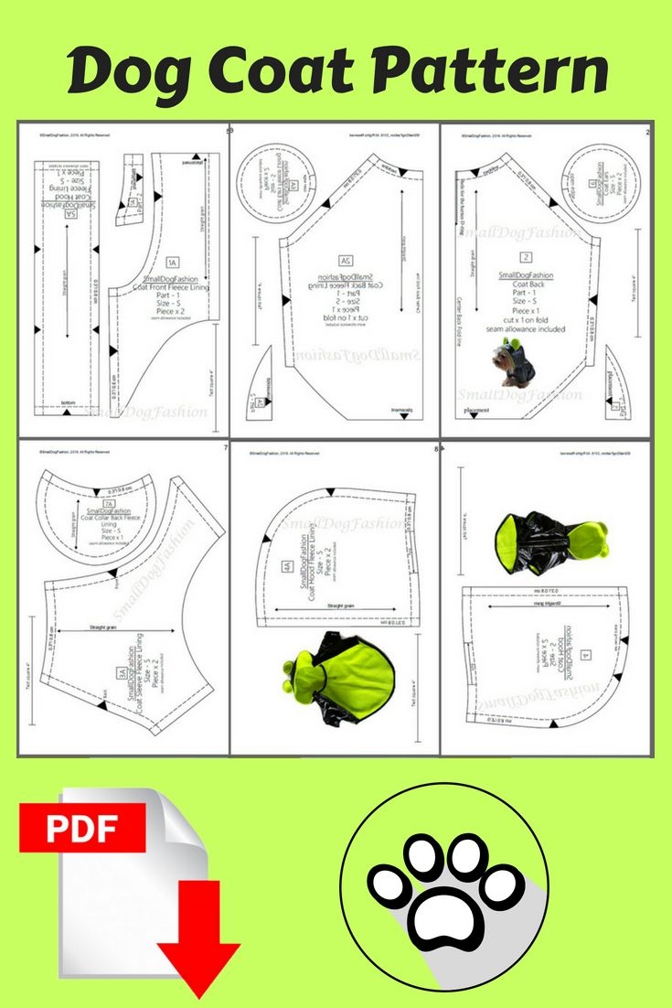 Printable Large Dog Coat Pattern