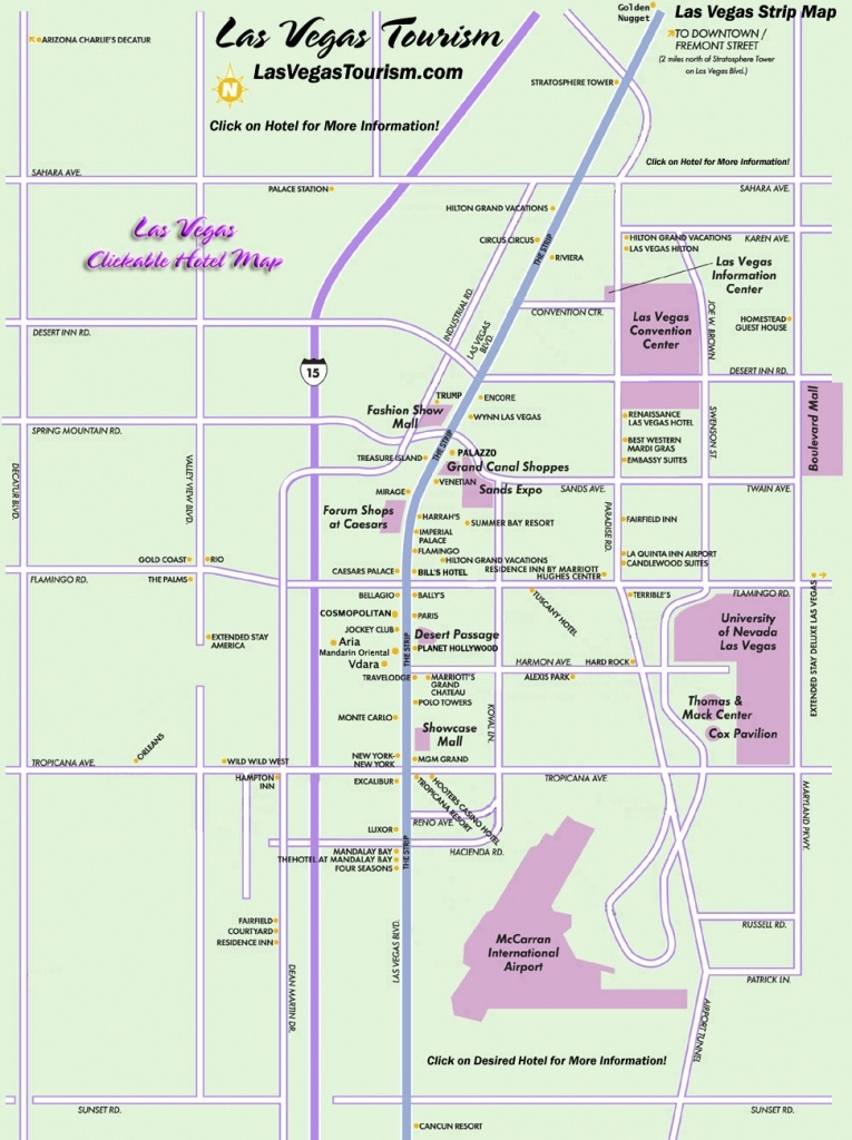 Printable Map Of Las Vegas Strip