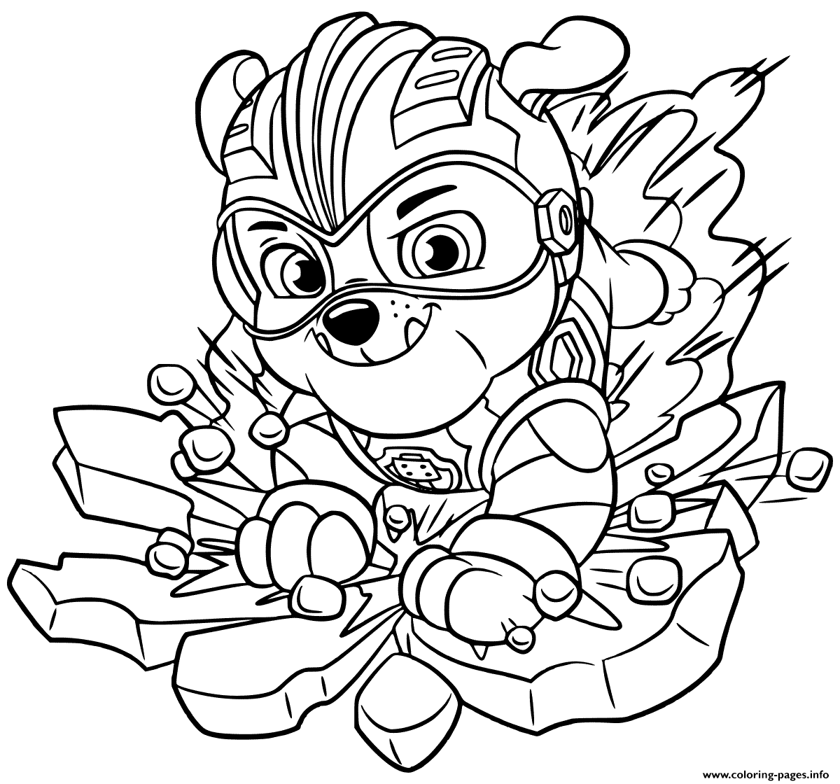 Mighty Pups Coloring Pages Printable