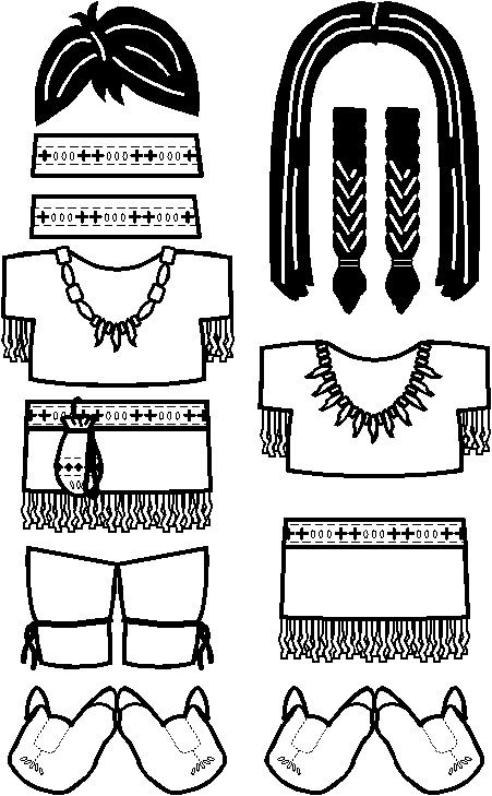 Native American Friends Paper Dolls To Color nativeamericans 