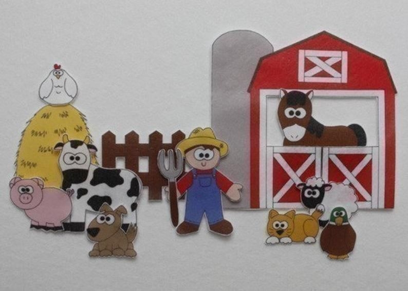 On Mcdonalds Farm Epattern For Print And Play Felt Figures Etsy