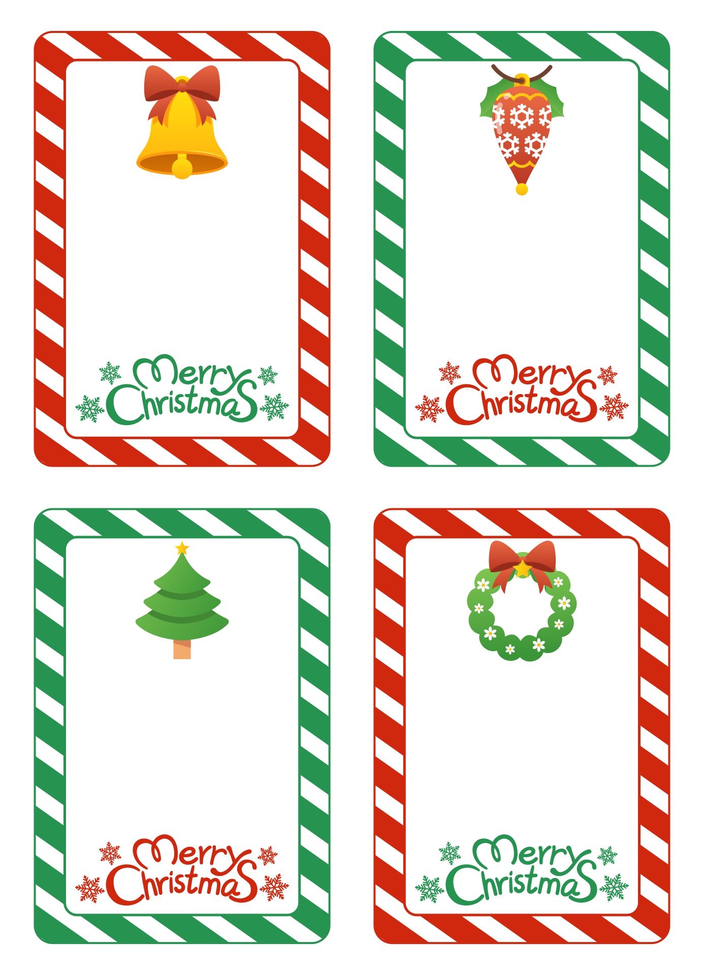 Large Printable Christmas Gift Tags