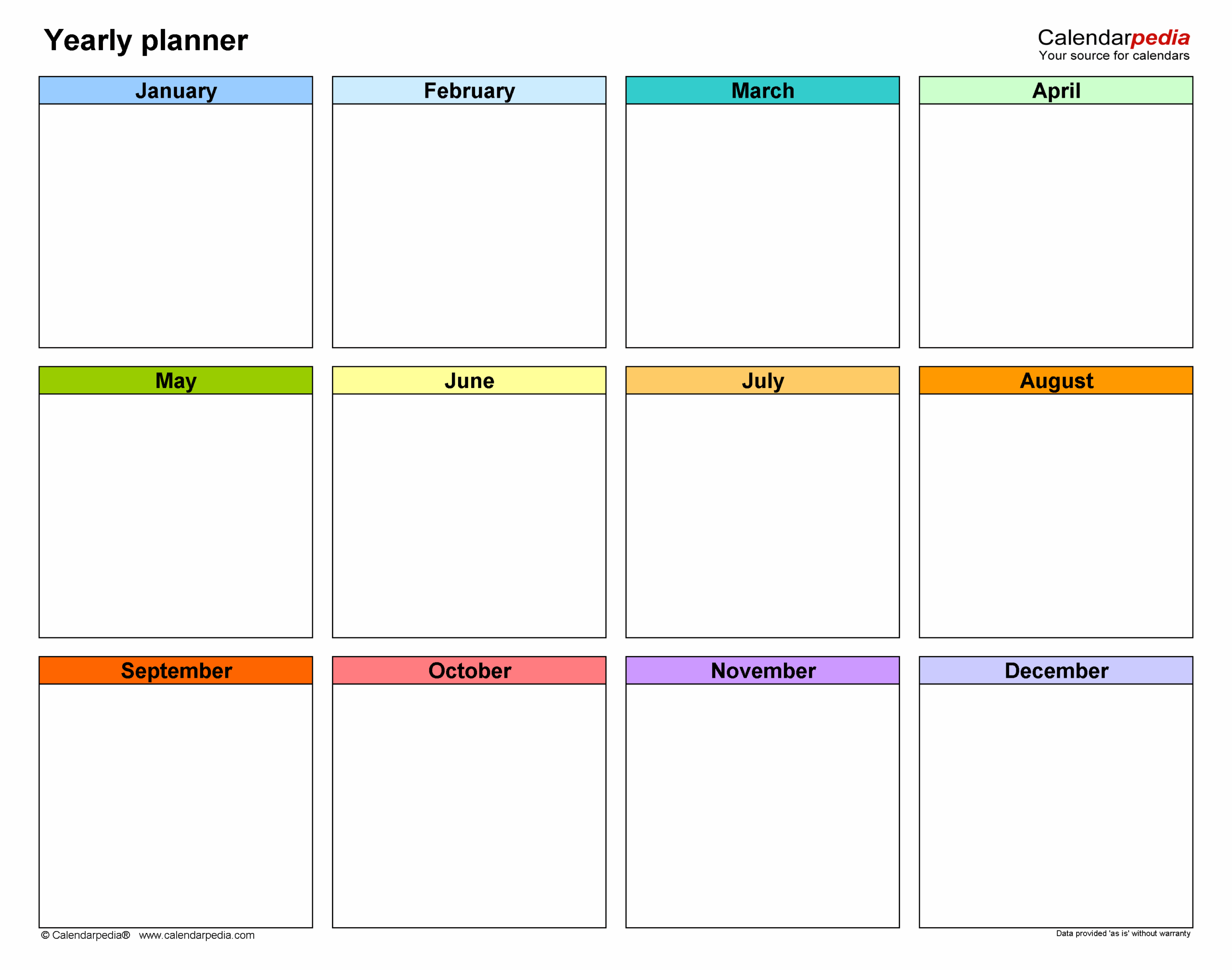 Paper Party Supplies Calendars Planners PDF Printable Planner 