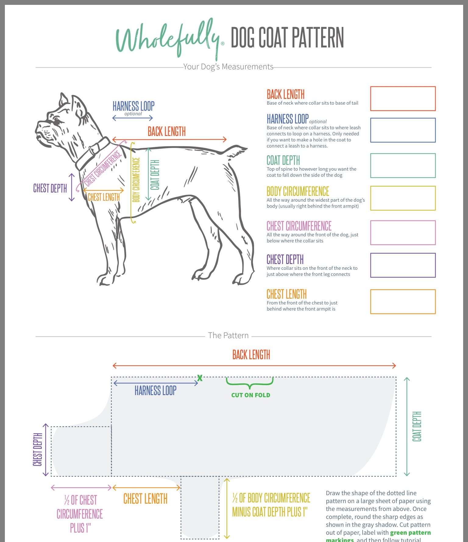 Pdf Dog Coat Sewing Patterns Free Printable Printable Templates Your 