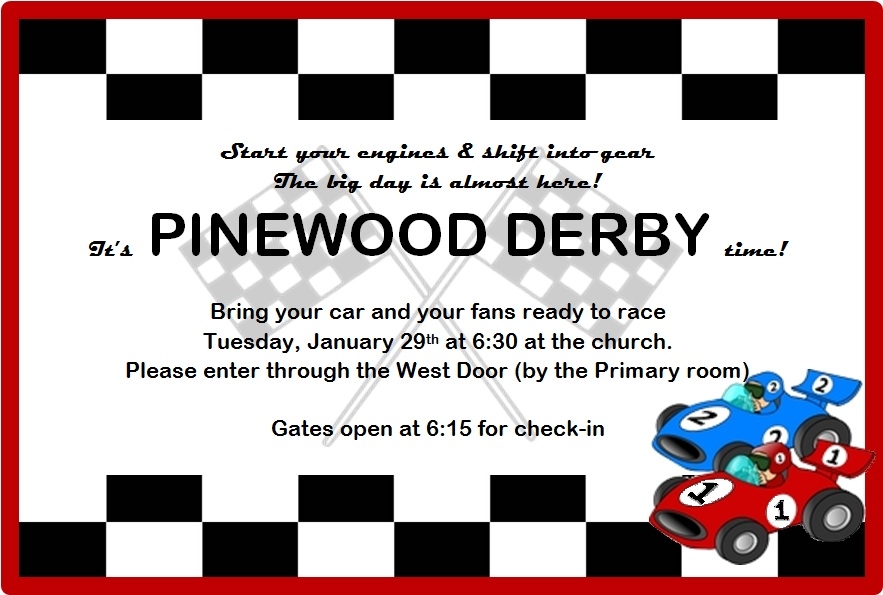 Pinewood Derby Party Invitations At Vaughn Gurule Blog