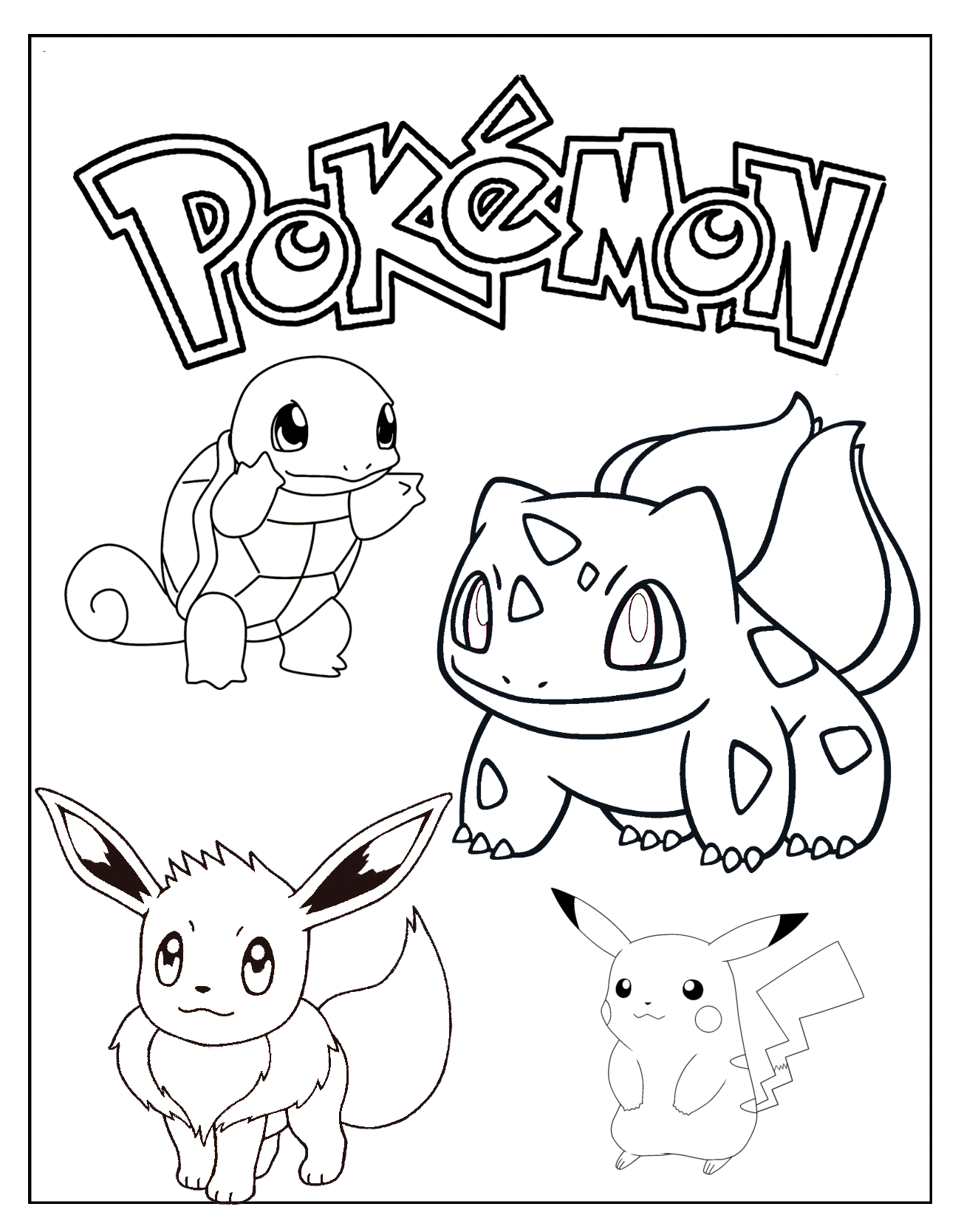 Pokemon Printables Coloring Pages