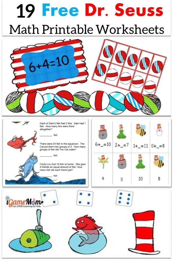 Printable Dr Seuss Math Activities