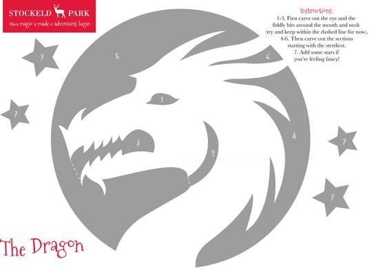 Printable Dragon Pumpkin Carving Patterns