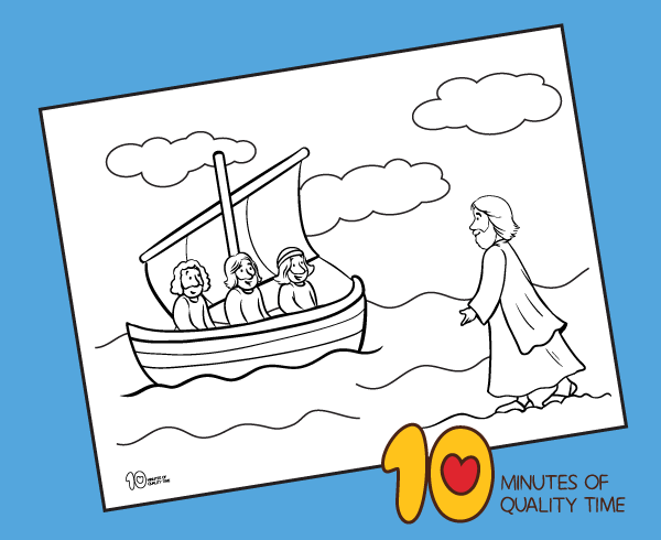 Printable Jesus Walks On Water Activity
