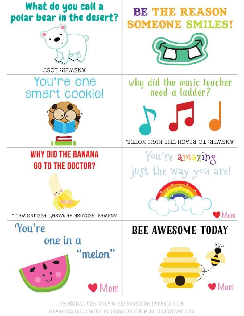 Printable Lunchbox Notes