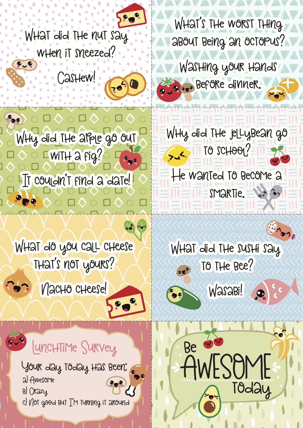 Printable Lunchbox Notes