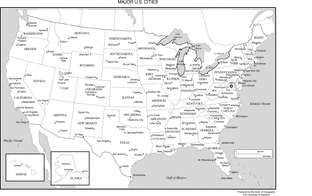 Printable Map Of The Usa With Major Cities Printable US Maps
