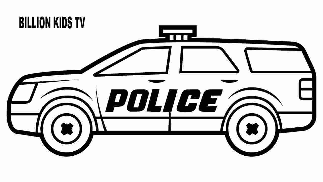 Printable Police Car Coloring Pages