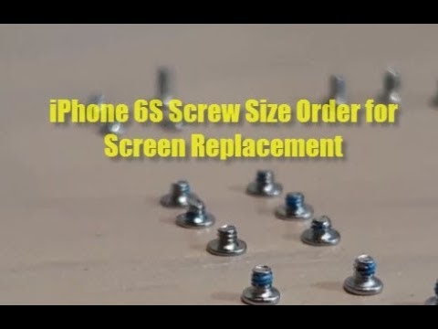 Screw Size Diagram For IPhone 6S Screen Replacement When You Mixed Up