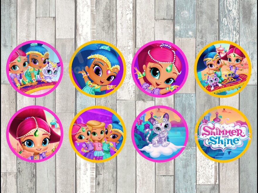 Shimmer And Shine Toppers Instant Download Printable Shimmer And Shine