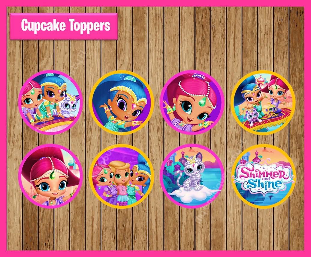 Shimmer And Shine Toppers Instant Download Printable Shimmer Shimmer 
