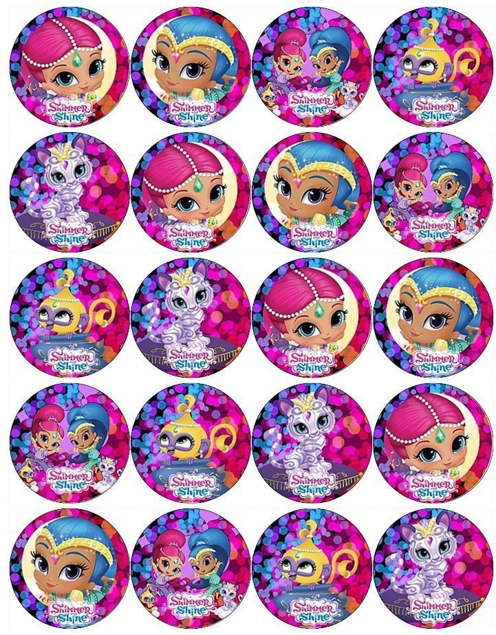 Shimmer And Shine Cupcake Toppers Printable
