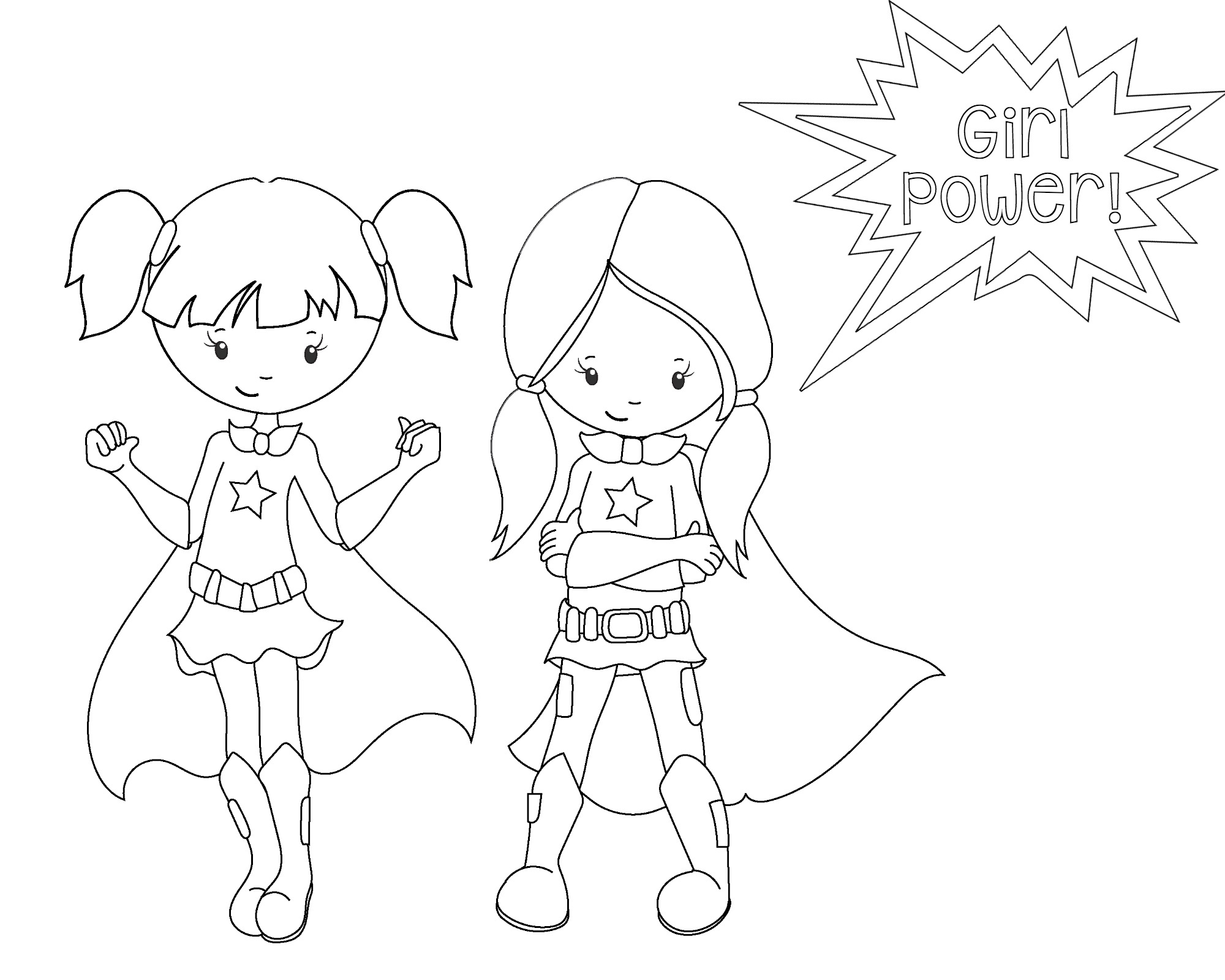 Free Printable Girl Superhero Coloring Pages