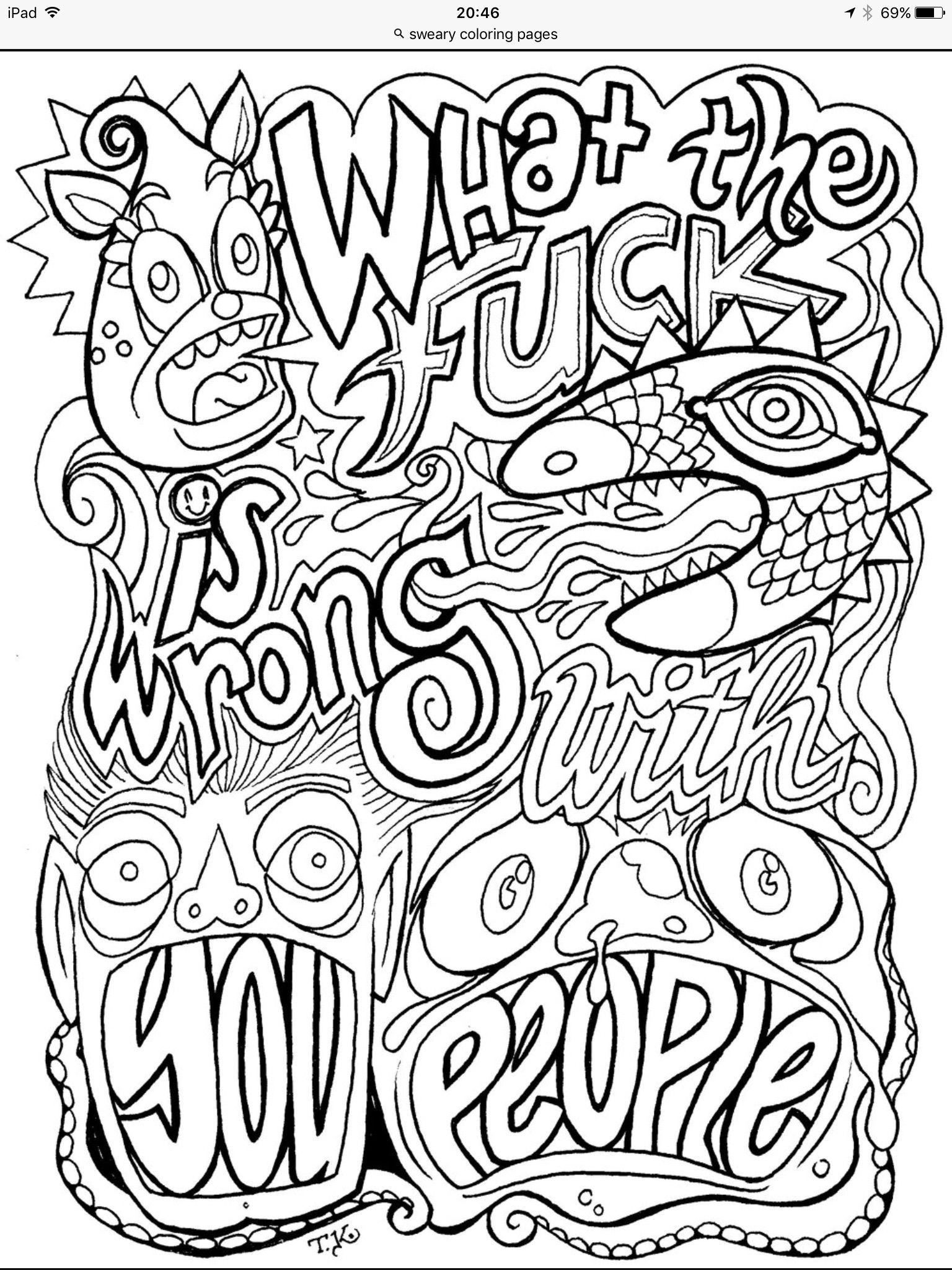 Free Printable Swear Word Coloring Book
