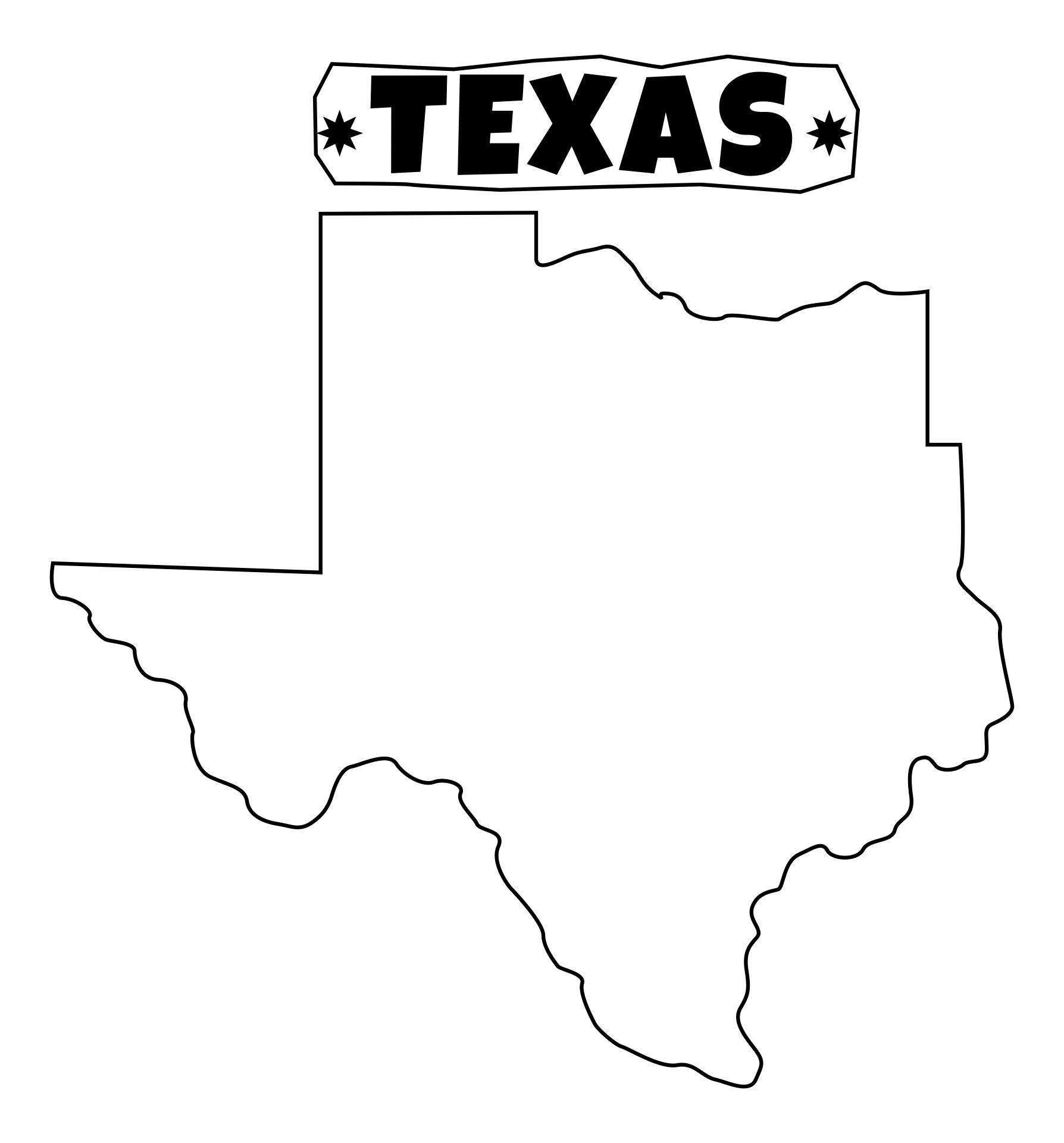 Texas Map Outline 10 Free PDF Printables Printablee