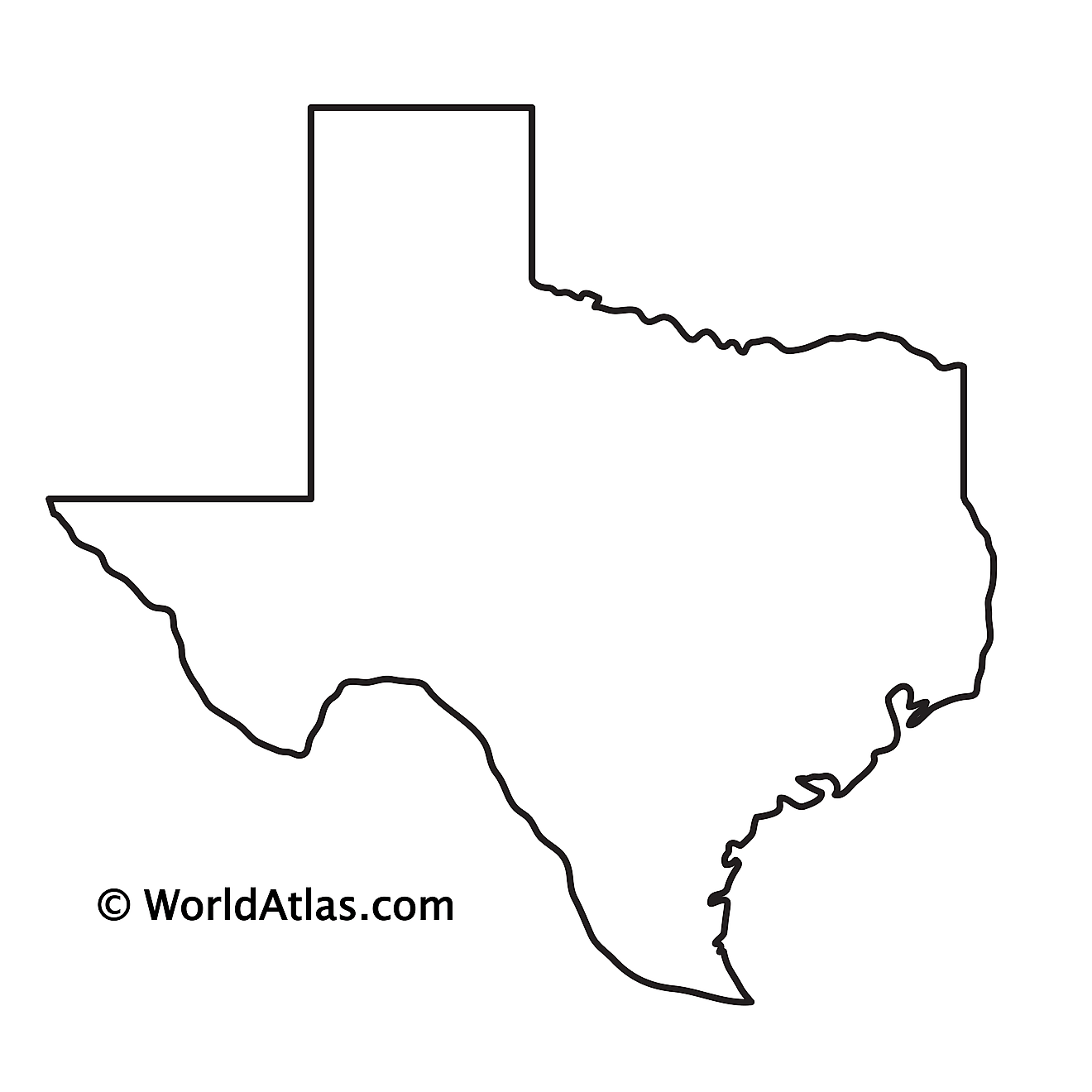 Large Printable Outline Of Texas