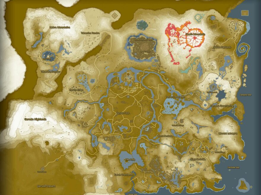 The Legend Of Zelda Breath Of The Wild Full Map Zelda Map Zelda