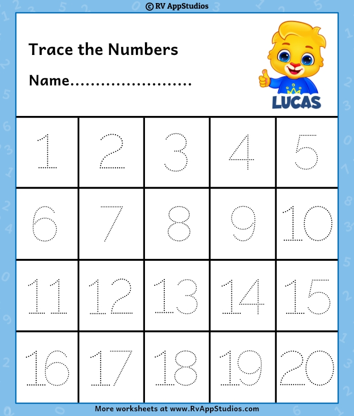 Free Printables For Numbers 1-20