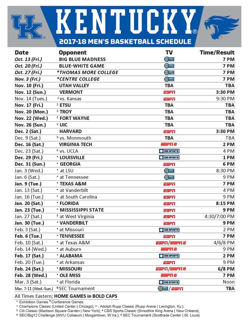 Uk 2025 Basketball Schedule Madeleine S Gray