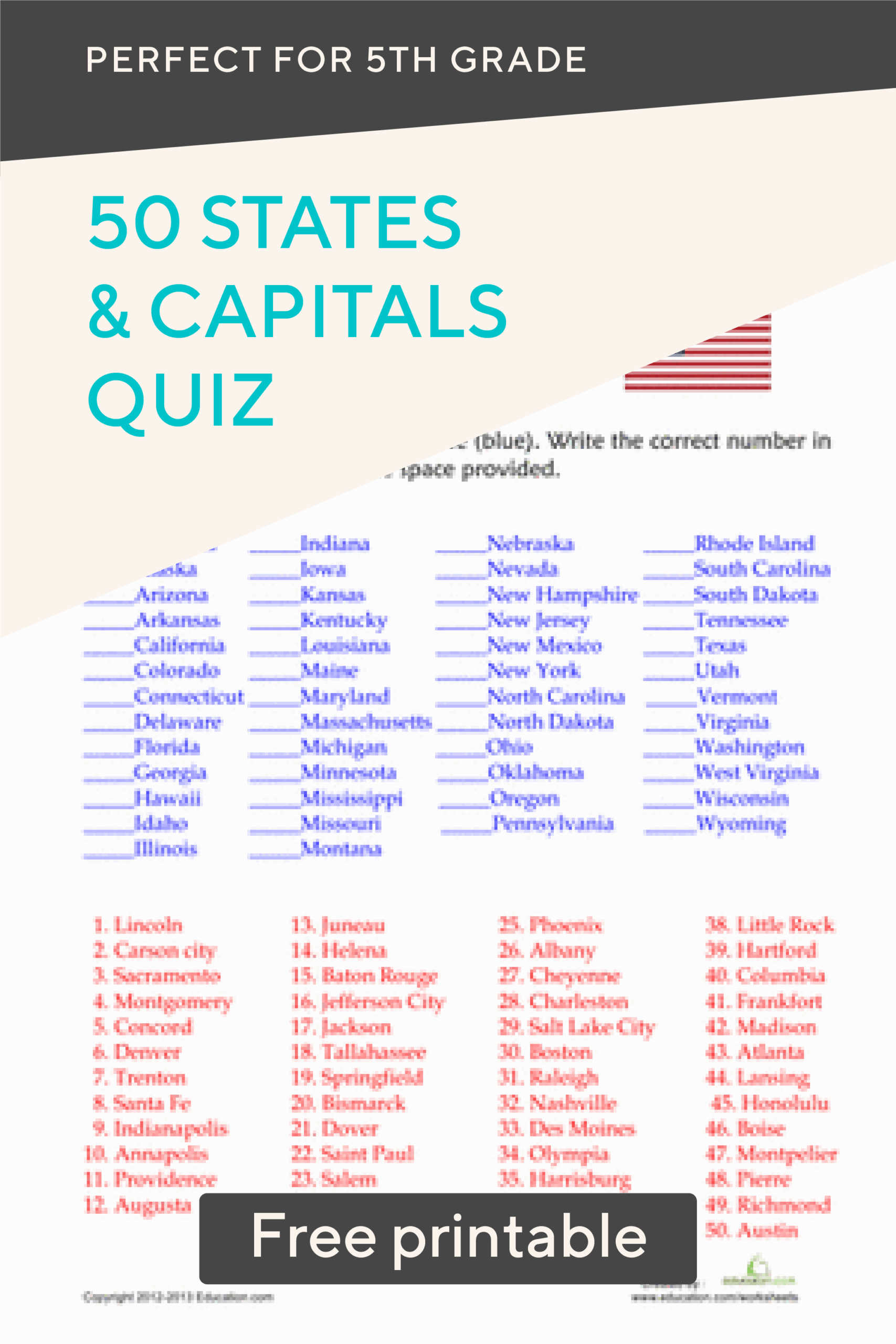 United States Trivia Questions And Answers Printable
