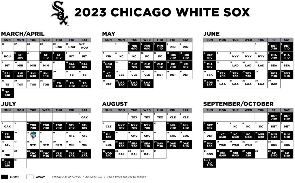 White Sox Schedule 2025 Printable