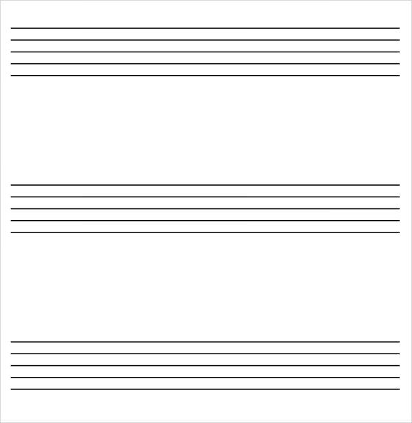 Wide Staff Paper Printable