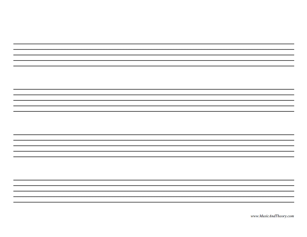 Wide Staff Paper Printable