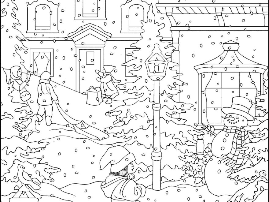 Winter Coloring Pages For Adults Best Coloring Pages For Kids