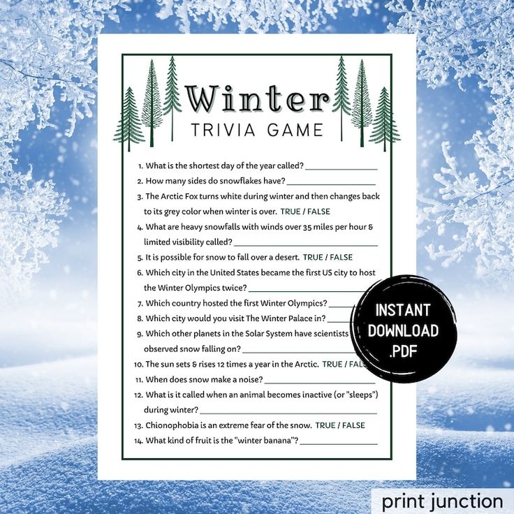 Winter Trivia Questions And Answers Printables