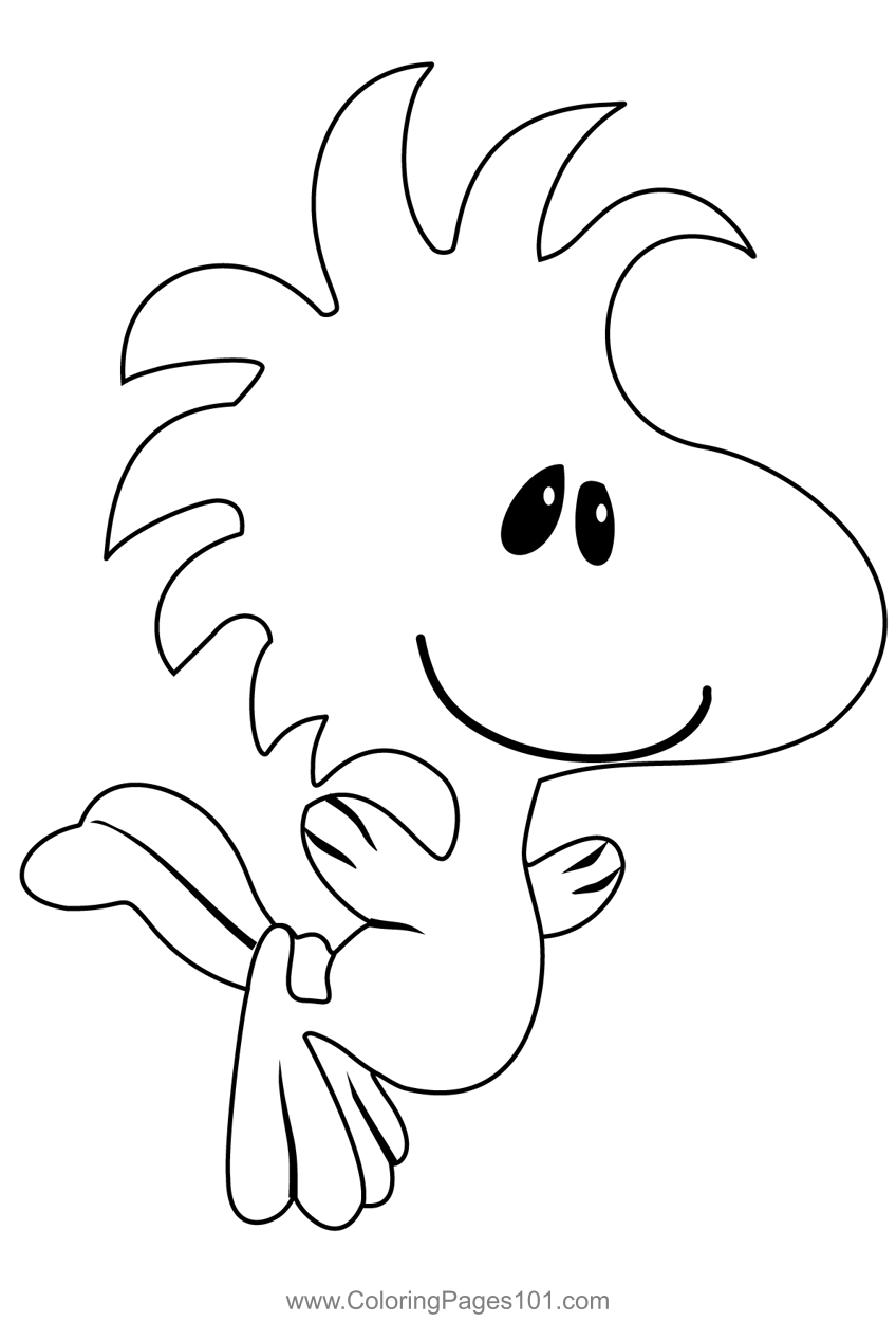 Woodstock From The Peanuts Movie Coloring Page For Kids Free The 
