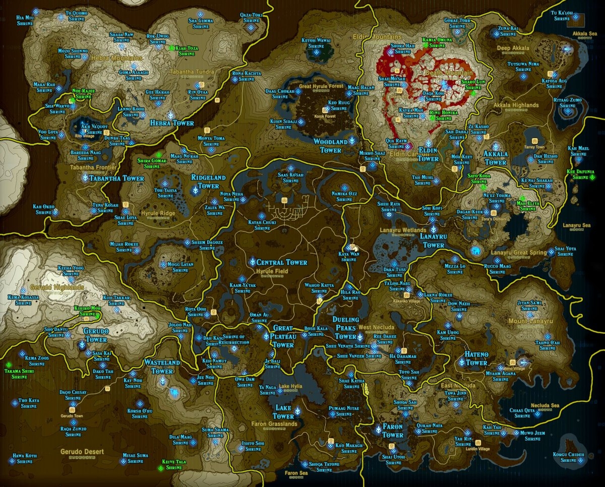 Zelda Breath Of The Wild Shrine Maps And Locations Polygon