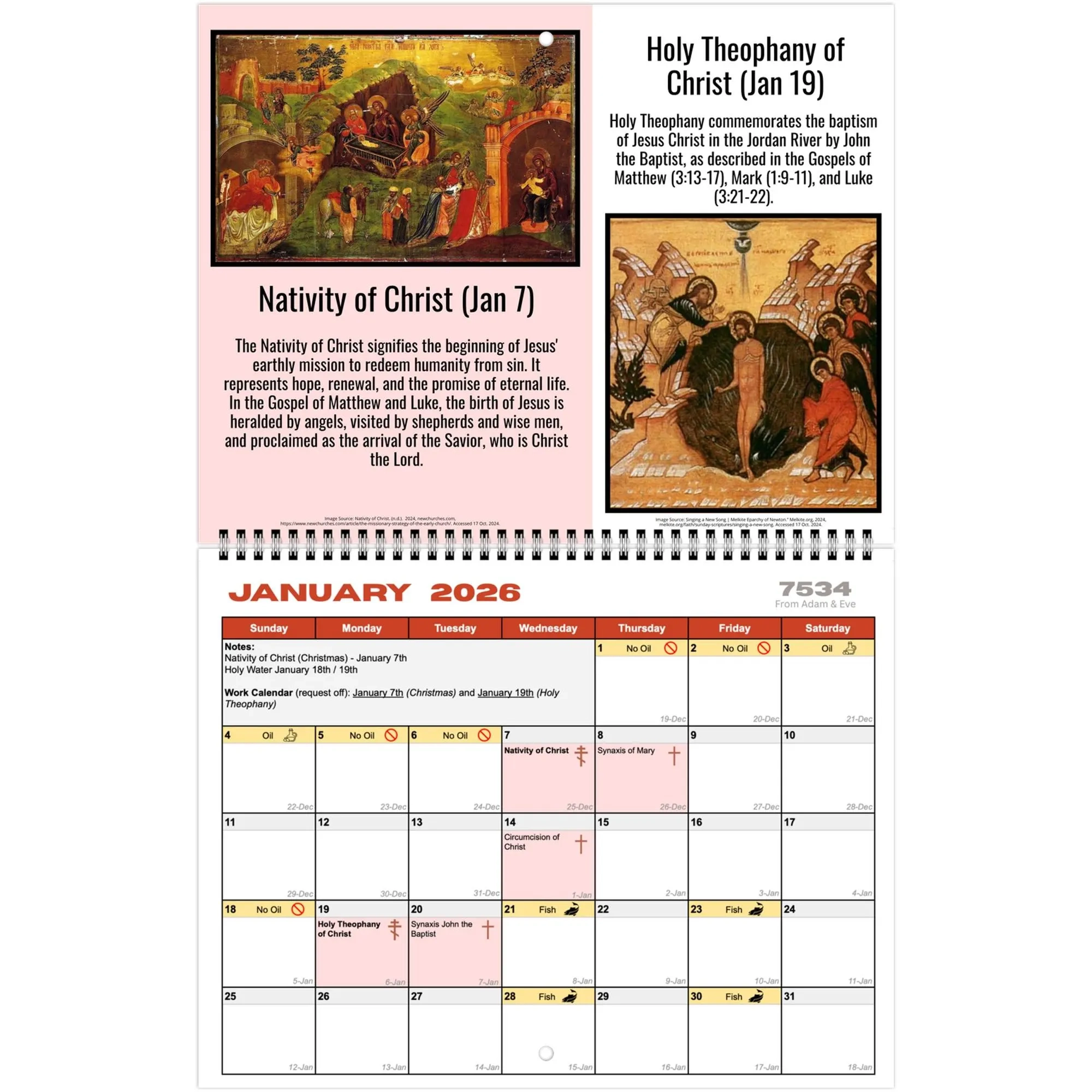 Ukrainian Calendar Julian 2026