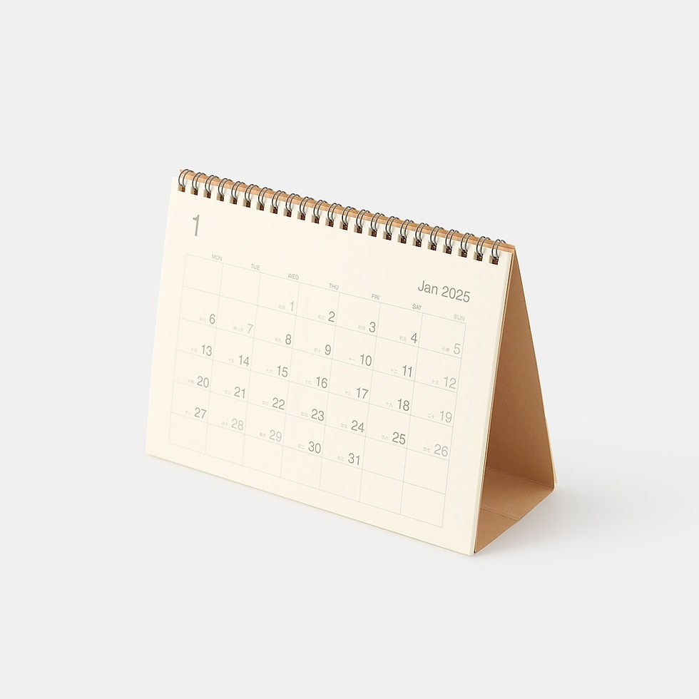 2025 Bagasse Desk Calendar MUJI Philippines