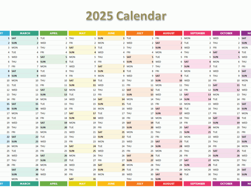 2025 Calendar